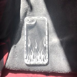 Fire Pattern Clear Phone Case